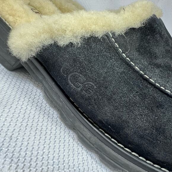 UGG Black and Cream Women's Slippers - Picture 2 of 11